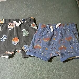 Kids' Graphic Shorts Set - Gray and Blue - Boys